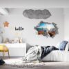 Surfing Wall Decal - Sport Theme Wall Decor, Living Room Wall Art, Wall Decal Sports, Digital print, Removable Wall Sticker