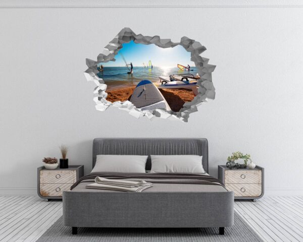 Surfing Wall Decal - Sport Theme Wall Decor, Living Room Wall Art, Wall Decal Sports, Digital print, Removable Wall Sticker