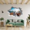 Surfing Wall Decal - Sport Theme Wall Decor, Living Room Wall Art, Wall Decal Sports, Digital print, Removable Wall Sticker