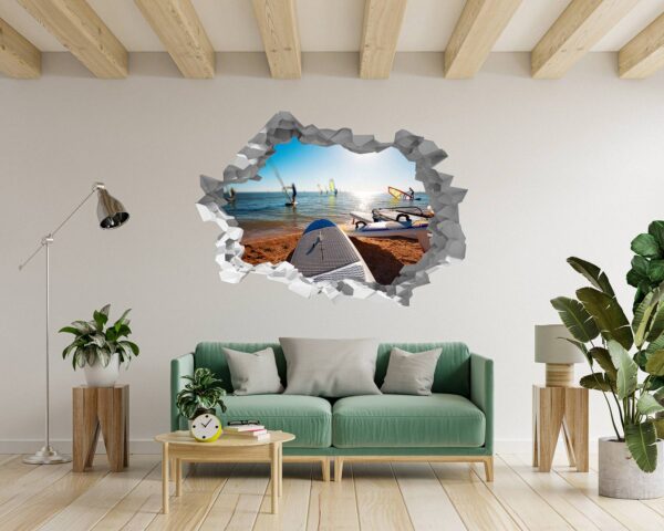 Surfing Wall Decal - Sport Theme Wall Decor, Living Room Wall Art, Wall Decal Sports, Digital print, Removable Wall Sticker