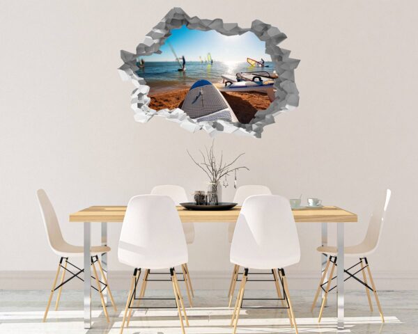 Surfing Wall Decal - Sport Theme Wall Decor, Living Room Wall Art, Wall Decal Sports, Digital print, Removable Wall Sticker