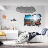 Surfing Wall Decal - Sport Theme Wall Decor, Living Room Wall Art, Wall Decal Sports, Digital print, Removable Wall Sticker