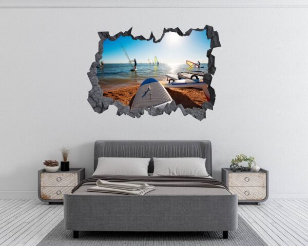 Surfing Wall Decal - Sport Theme Wall Decor, Living Room Wall Art, Wall Decal Sports, Digital print, Removable Wall Sticker