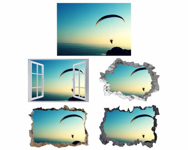 Paragliding Sport - Sport Wall Sticker, Bedroom Wall Sticker, Wall Art Sport, Printable Wall Art, Removable Wall Sticker