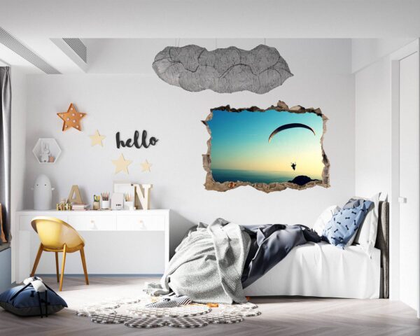 Paragliding Sport - Sport Wall Sticker, Bedroom Wall Sticker, Wall Art Sport, Printable Wall Art, Removable Wall Sticker