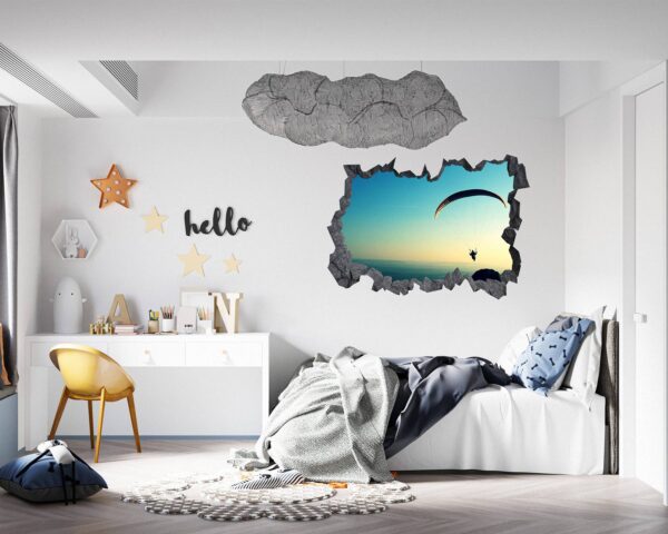 Paragliding Sport - Sport Wall Sticker, Bedroom Wall Sticker, Wall Art Sport, Printable Wall Art, Removable Wall Sticker