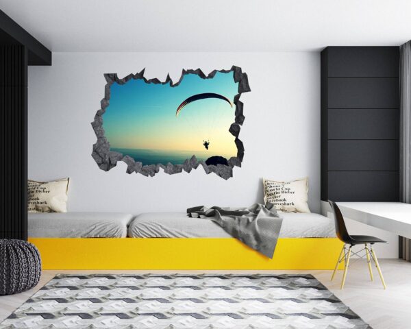 Paragliding Sport - Sport Wall Sticker, Bedroom Wall Sticker, Wall Art Sport, Printable Wall Art, Removable Wall Sticker