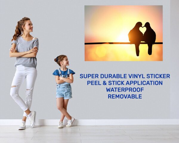 Pigeon Wall Sticker - Self Adhesive Wall Decal, Animal Wall Decal, Bedroom Wall Sticker, Removable Vinyl, Wall Decoration