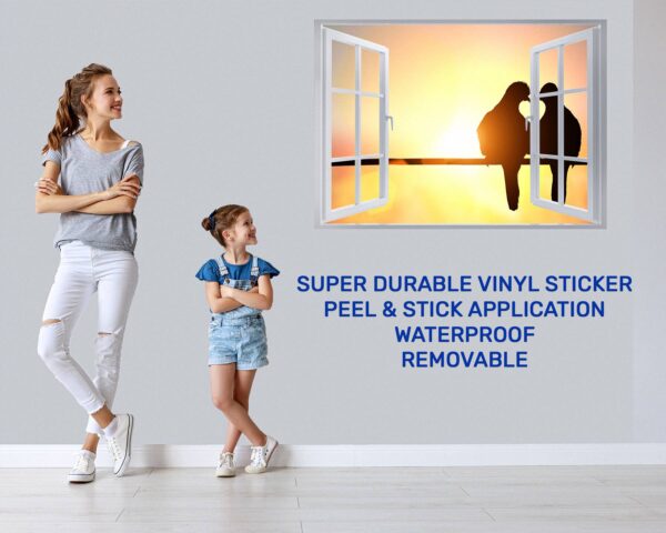 Pigeon Wall Sticker - Self Adhesive Wall Decal, Animal Wall Decal, Bedroom Wall Sticker, Removable Vinyl, Wall Decoration