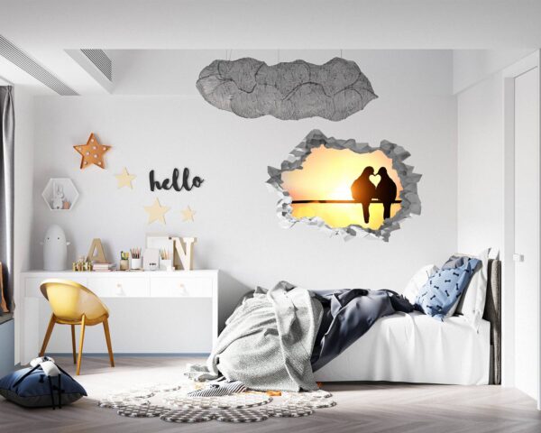 Pigeon Wall Sticker - Self Adhesive Wall Decal, Animal Wall Decal, Bedroom Wall Sticker, Removable Vinyl, Wall Decoration