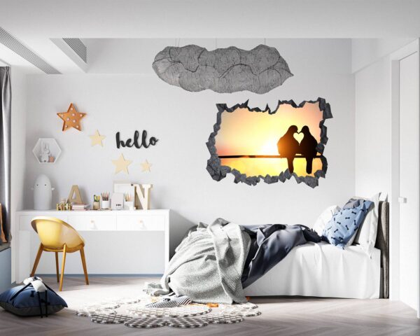 Pigeon Wall Sticker - Self Adhesive Wall Decal, Animal Wall Decal, Bedroom Wall Sticker, Removable Vinyl, Wall Decoration