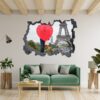 Paris Wall Sticker - Self Adhesive Wall Sticker, City Landscape Art, Wall Decoration, Removable Vinyl, Easy To Install