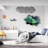 Sky Wall Sticker - Peel and Stick Wall Decal, Aurora Borealis Wall Art, Vinyl Wall Decal, Wall Decor for Bedroom, Easy To apply, Wall Decor, Living Room Wall Sticker