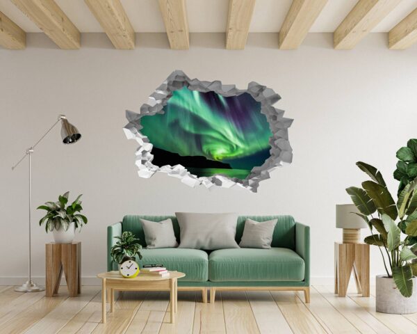 Sky Wall Sticker - Peel and Stick Wall Decal, Aurora Borealis Wall Art, Vinyl Wall Decal, Wall Decor for Bedroom, Easy To apply, Wall Decor, Living Room Wall Sticker