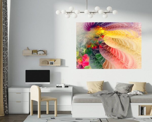 Colorfull Abstract - Self Adhesive Wall Sticker, Abstract Wall Décor, Vedroom Wall Decal, Vinyl Sticker, Art Print, Room Décor