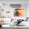 Colorfull Abstract - Self Adhesive Wall Sticker, Abstract Wall Décor, Vedroom Wall Decal, Vinyl Sticker, Art Print, Room Décor