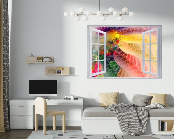 Colorfull Abstract - Self Adhesive Wall Sticker, Abstract Wall Décor, Vedroom Wall Decal, Vinyl Sticker, Art Print, Room Décor