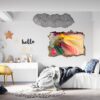 Colorfull Abstract - Self Adhesive Wall Sticker, Abstract Wall Décor, Vedroom Wall Decal, Vinyl Sticker, Art Print, Room Décor