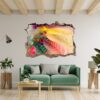 Colorfull Abstract - Self Adhesive Wall Sticker, Abstract Wall Décor, Vedroom Wall Decal, Vinyl Sticker, Art Print, Room Décor