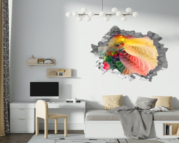 Colorfull Abstract - Self Adhesive Wall Sticker, Abstract Wall Décor, Vedroom Wall Decal, Vinyl Sticker, Art Print, Room Décor