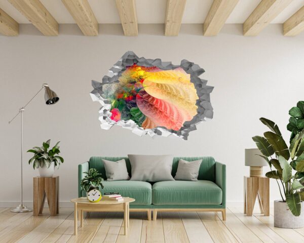 Colorfull Abstract - Self Adhesive Wall Sticker, Abstract Wall Décor, Vedroom Wall Decal, Vinyl Sticker, Art Print, Room Décor