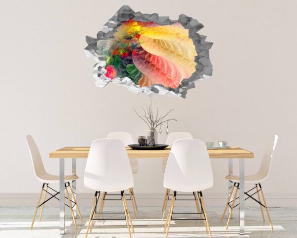 Colorfull Abstract - Self Adhesive Wall Sticker, Abstract Wall Décor, Vedroom Wall Decal, Vinyl Sticker, Art Print, Room Décor