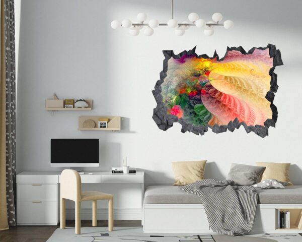 Colorfull Abstract - Self Adhesive Wall Sticker, Abstract Wall Décor, Vedroom Wall Decal, Vinyl Sticker, Art Print, Room Décor