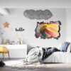 Colorfull Abstract - Self Adhesive Wall Sticker, Abstract Wall Décor, Vedroom Wall Decal, Vinyl Sticker, Art Print, Room Décor