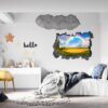 Rainbow Wall Decal - Peel and Stick Wall Decal, Vinyl Wall Decal ,Nature Wall Sticker, Wall Decor for Bedroom, Easy To apply, Wall Decor, Living Room Wall Sticker