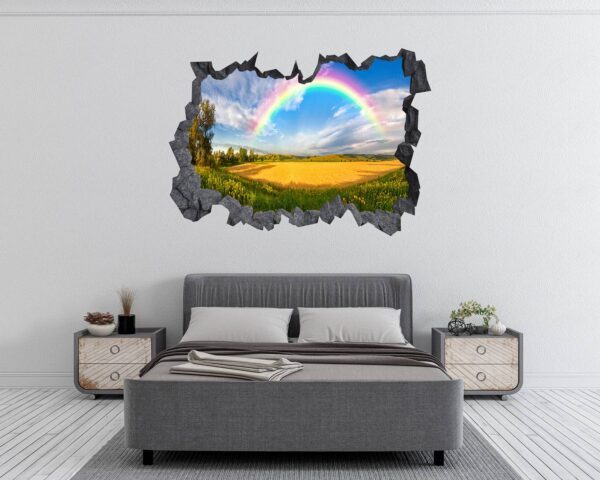 Rainbow Wall Decal - Peel and Stick Wall Decal, Vinyl Wall Decal ,Nature Wall Sticker, Wall Decor for Bedroom, Easy To apply, Wall Decor, Living Room Wall Sticker