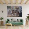 Wolf Wall Decal - Self Adhesive Wall Decal, Animal Wall Decal, Bedroom Wall Sticker, Removable Vinyl, Wall Decoration