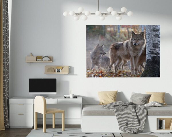 Wolf Wall Decal - Self Adhesive Wall Decal, Animal Wall Decal, Bedroom Wall Sticker, Removable Vinyl, Wall Decoration