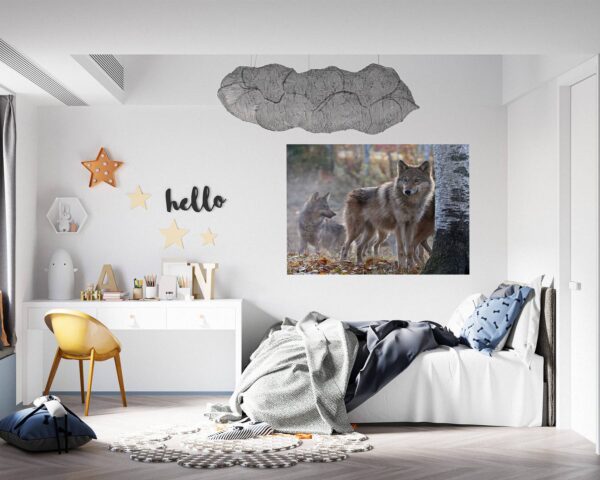 Wolf Wall Decal - Self Adhesive Wall Decal, Animal Wall Decal, Bedroom Wall Sticker, Removable Vinyl, Wall Decoration