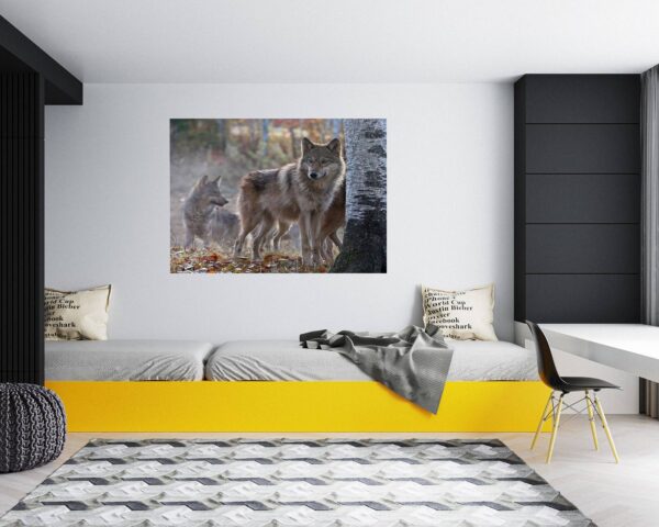 Wolf Wall Decal - Self Adhesive Wall Decal, Animal Wall Decal, Bedroom Wall Sticker, Removable Vinyl, Wall Decoration