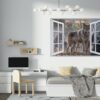 Wolf Wall Decal - Self Adhesive Wall Decal, Animal Wall Decal, Bedroom Wall Sticker, Removable Vinyl, Wall Decoration