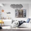 Wolf Wall Decal - Self Adhesive Wall Decal, Animal Wall Decal, Bedroom Wall Sticker, Removable Vinyl, Wall Decoration