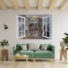 Wolf Wall Decal - Self Adhesive Wall Decal, Animal Wall Decal, Bedroom Wall Sticker, Removable Vinyl, Wall Decoration