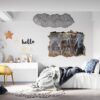 Wolf Wall Decal - Self Adhesive Wall Decal, Animal Wall Decal, Bedroom Wall Sticker, Removable Vinyl, Wall Decoration