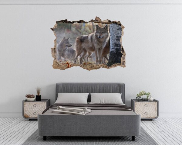 Wolf Wall Decal - Self Adhesive Wall Decal, Animal Wall Decal, Bedroom Wall Sticker, Removable Vinyl, Wall Decoration