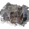 Wolf Wall Decal - Self Adhesive Wall Decal, Animal Wall Decal, Bedroom Wall Sticker, Removable Vinyl, Wall Decoration