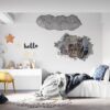 Wolf Wall Decal - Self Adhesive Wall Decal, Animal Wall Decal, Bedroom Wall Sticker, Removable Vinyl, Wall Decoration