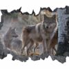 Wolf Wall Sticker - Self Adhesive Wall Decal, Animal Wall Decal, Bedroom Wall Sticker, Removable Vinyl, Wall Decoration