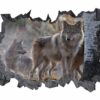 Wolf Wall Decal - Self Adhesive Wall Decal, Animal Wall Decal, Bedroom Wall Sticker, Removable Vinyl, Wall Decoration