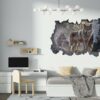 Wolf Wall Sticker - Self Adhesive Wall Decal, Animal Wall Decal, Bedroom Wall Sticker, Removable Vinyl, Wall Decoration