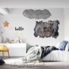 Wolf Wall Sticker - Self Adhesive Wall Decal, Animal Wall Decal, Bedroom Wall Sticker, Removable Vinyl, Wall Decoration