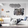 Wolf Wall Decal - Self Adhesive Wall Decal, Animal Wall Decal, Bedroom Wall Sticker, Removable Vinyl, Wall Decoration