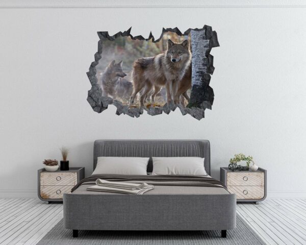 Wolf Wall Sticker - Self Adhesive Wall Decal, Animal Wall Decal, Bedroom Wall Sticker, Removable Vinyl, Wall Decoration