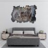 Wolf Wall Decal - Self Adhesive Wall Decal, Animal Wall Decal, Bedroom Wall Sticker, Removable Vinyl, Wall Decoration