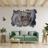 Wolf Wall Sticker - Self Adhesive Wall Decal, Animal Wall Decal, Bedroom Wall Sticker, Removable Vinyl, Wall Decoration