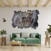 Wolf Wall Decal - Self Adhesive Wall Decal, Animal Wall Decal, Bedroom Wall Sticker, Removable Vinyl, Wall Decoration